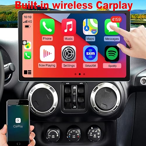 Miniatura 3 de Para Jeep Wrangler JK Radio Actualización de 13.3 pulgadas Pantalla Estéreo 2011 2012 2013 2014 2015 2016 2017, Accesorios de Camión, Reemplazo