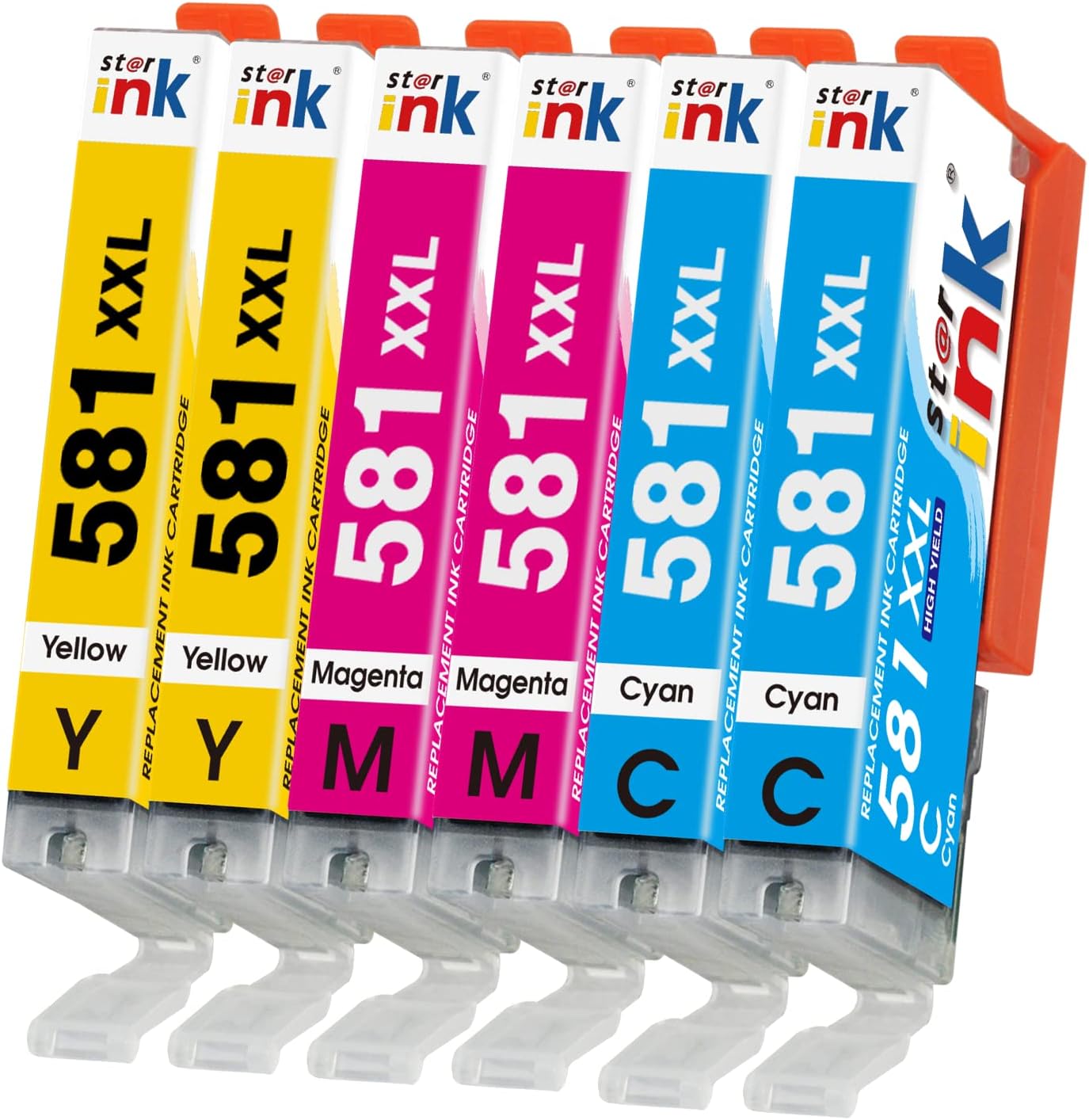 Lot De 6 Cartouches D'encre C/M/Y Compatibles Canon PIXMA - Go Inks C-08 - Neuves