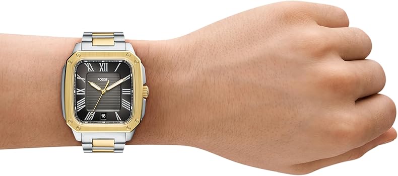 Amazon.com: Fossil Men's Watch, Crosby Three-Hand Date Stainless