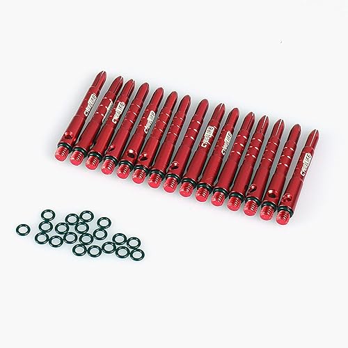 Miniatura 3 de CyeeLife Ejes de dardos de aluminio 15 piezas con anillos de goma 35401.890 in (SML), varios colores disponibles