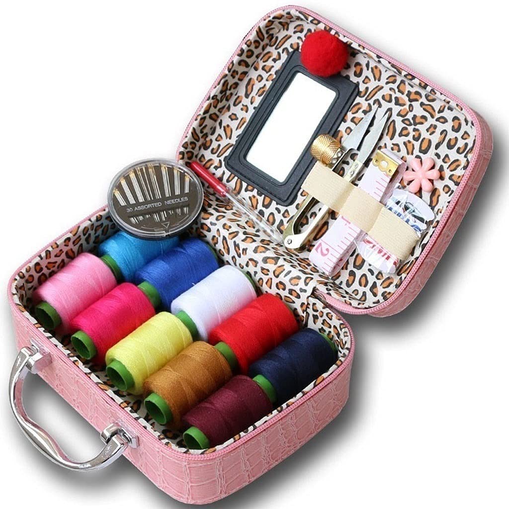 ASDFGH Nadeldrahtbox für den Haushalt, Hochzeit, Retro, tragbar, manuell, Nadelbox für Zuhause, Hand, Mehrfarbig, optional (Farbe: Rot, Größe: Mcode) (Rot Mcode)