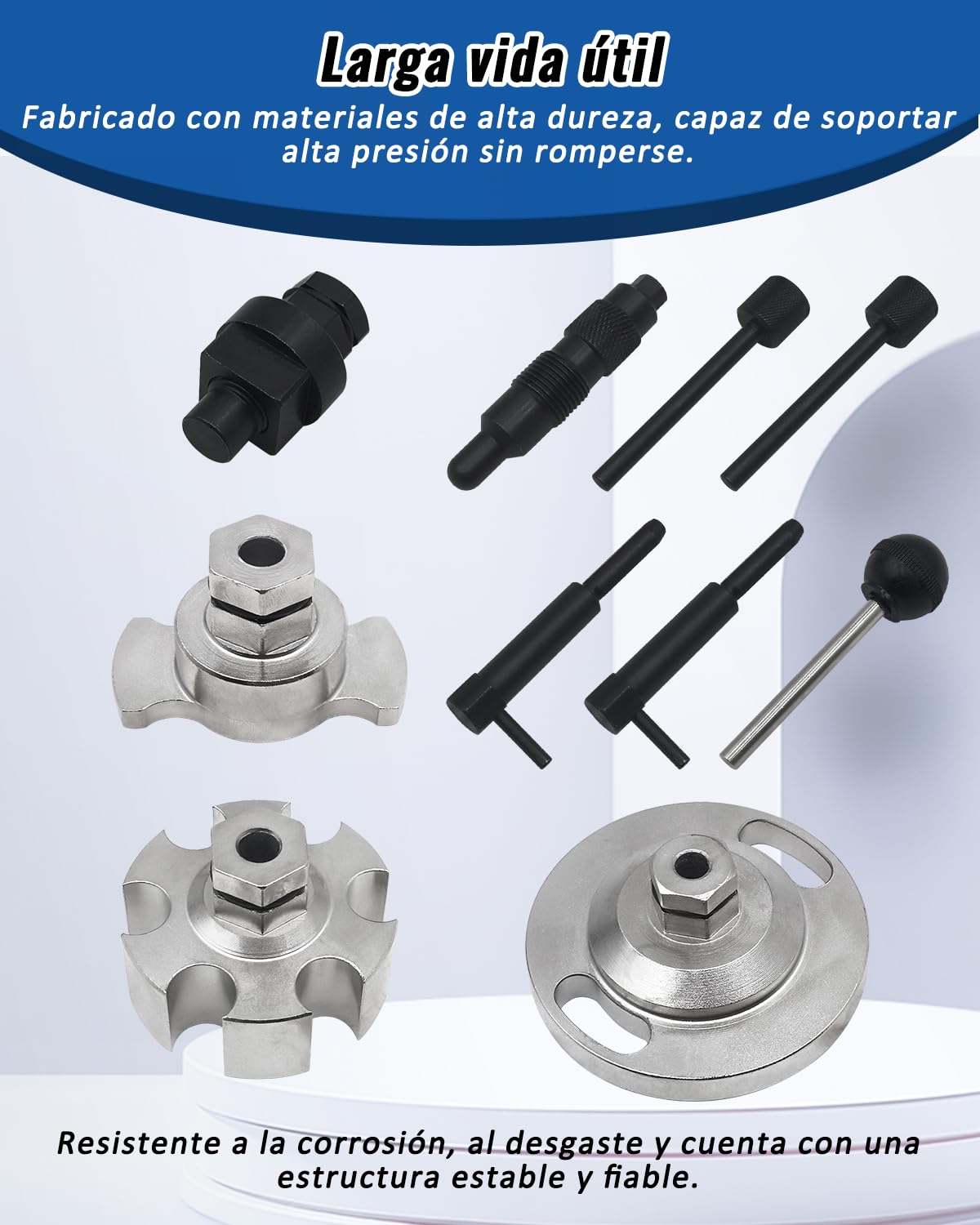 Herramienta de Calado distribucion de Ajuste del Motor Compatible con VW Audi 2.7 3.0 TDI, Bloqueo del cigüeñal y árbol de levas reemplaza T40049, T40058, T40060, T40061, T40062, 3359, 3242