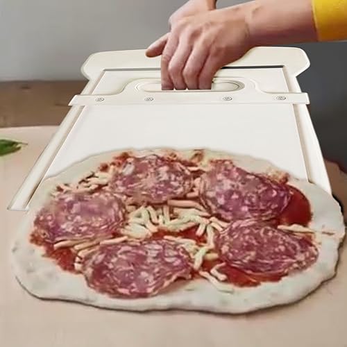 Miniatura 4 de Pala Pizza Peel - Pala Pizza Scorrevole, la cáscara de pizza que transfiere la pizza perfecta, paleta de pizza con asa, espátula de pizza para