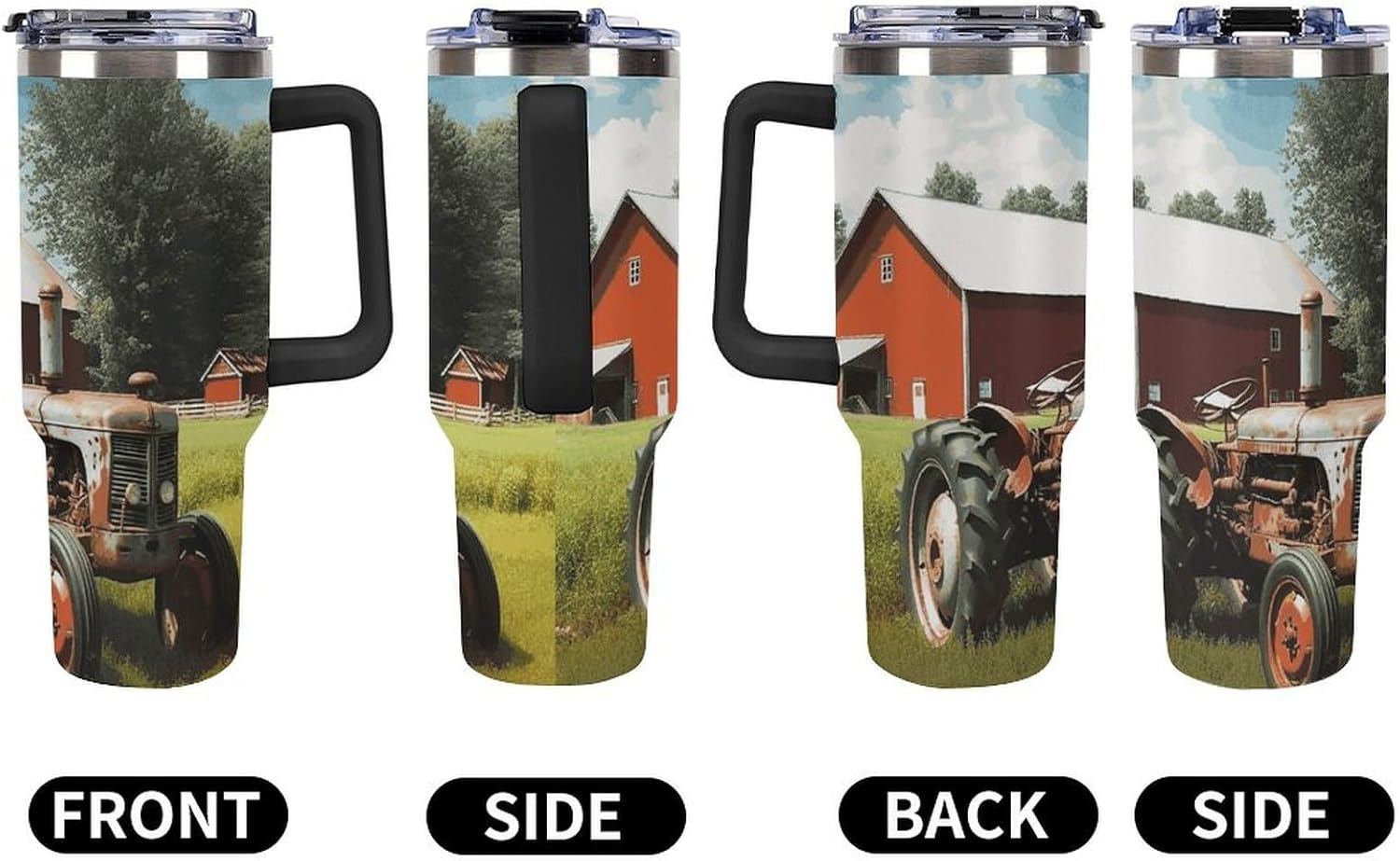 40 Oz Tumbler with Straw And Lid Company Farm Tractor Insulated Travel Coffee Mug Stainless Steel Water Bottle Vacuum Insulated Tumblers for Sport Work Car Travel Weekends