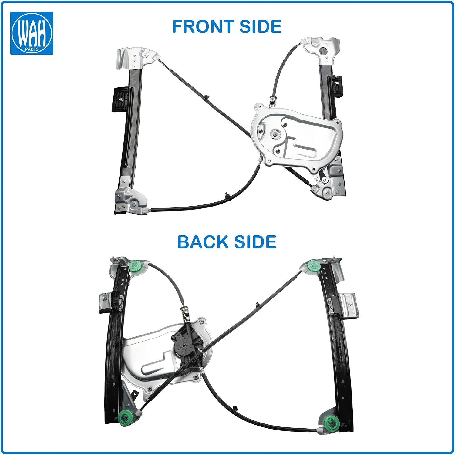 1Y0837462F Front Right Passenger Side Power Window Regulator Compatible with 2003-2010 Volkswagen Beetle Convertible 1Y0837462B