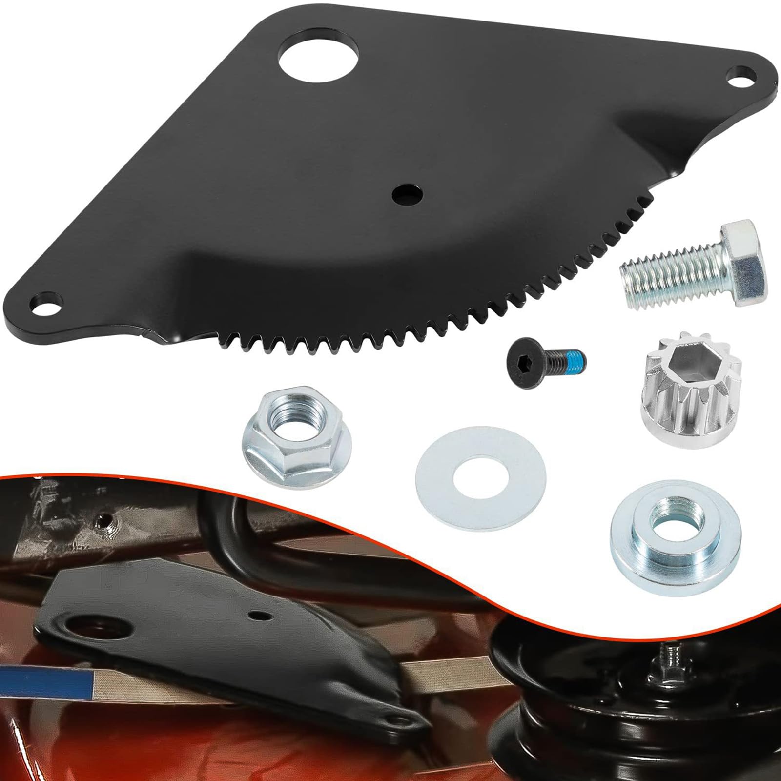 Reconstrucción de engranajes de dirección cortacésped 532194732 194732 587738906 placa y accesorios para tractores placa de engranaje del sector de dirección