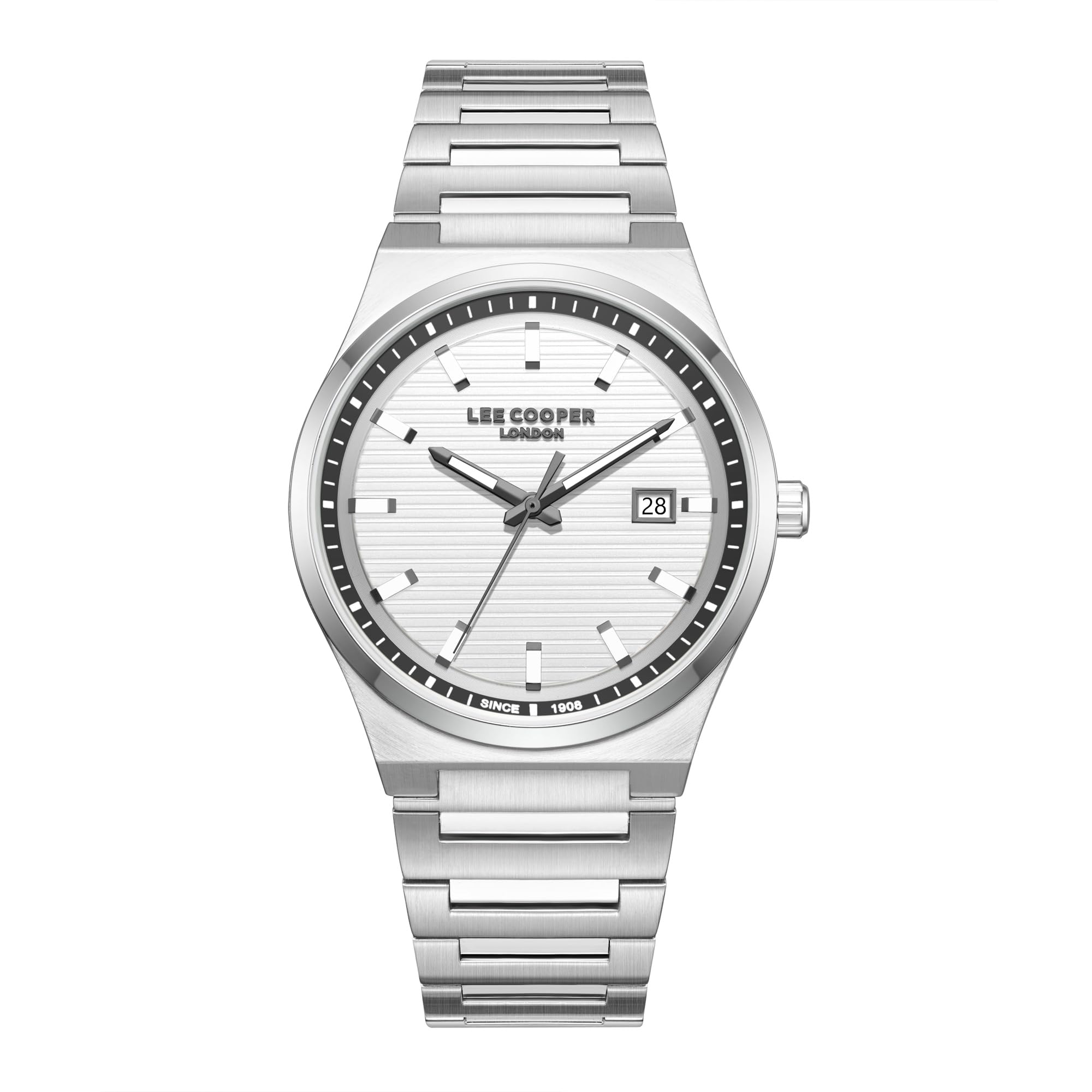 Erkek Kol Saati, Quartz, Gümüş Kadran, Gümüş Kasa, Gümüş Kayış, 41mm, 5ATM, Takvim, LC08288.330