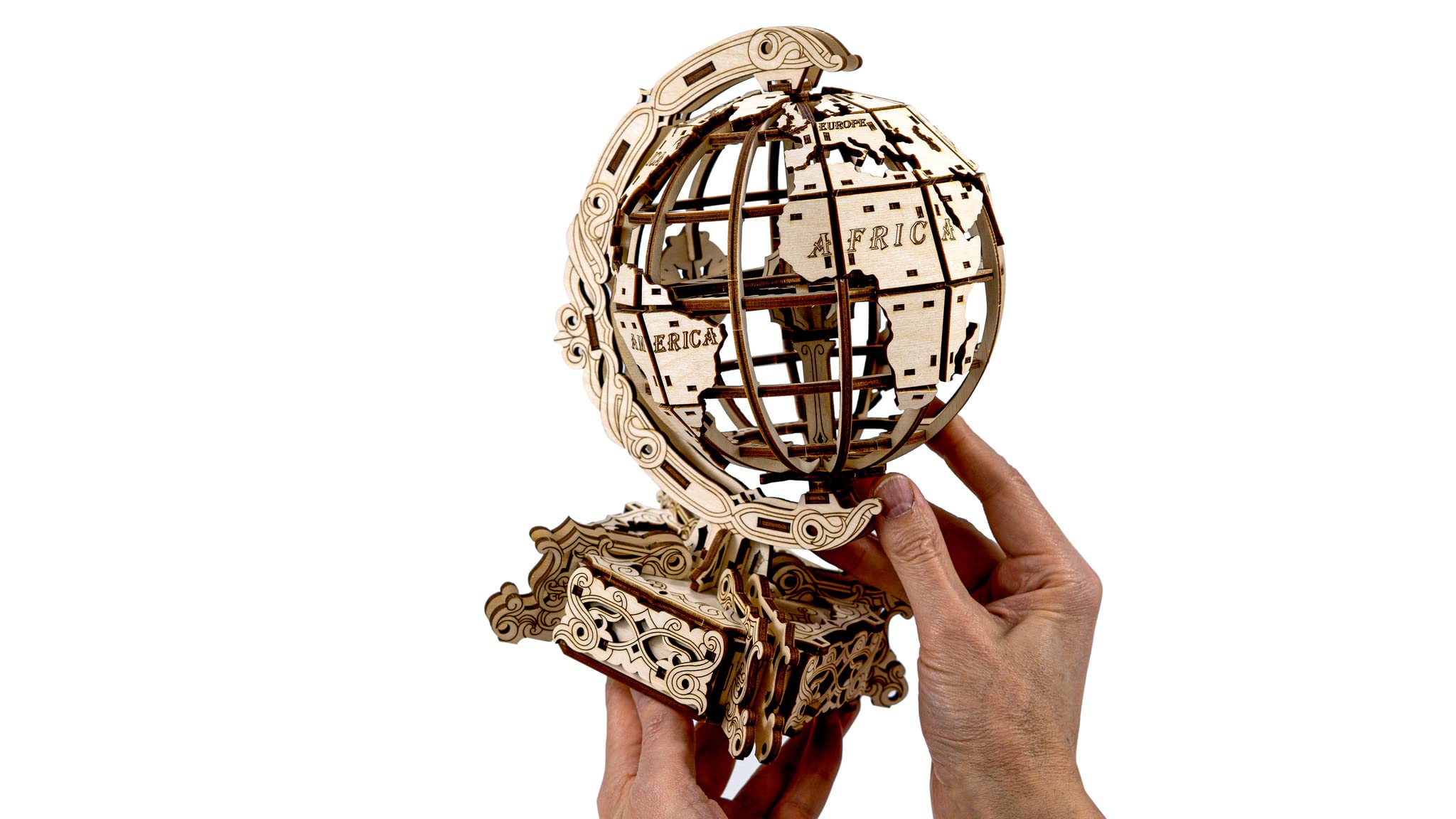 WoodenCity WR341 drewniany, model, globus, drewno