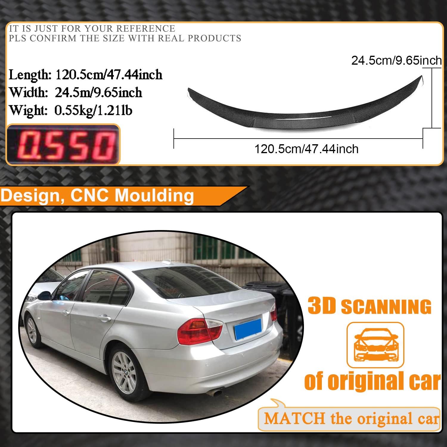 Carbon Fiber Rear Trunk Spoiler Fits for BMW 3 Series E90 2006-2012 M3 2008-2013 Sedan Factory Outlet CF 323I 325I 328I 330I 335I Auto Rear Boot Lid Highkick Wing Lip
