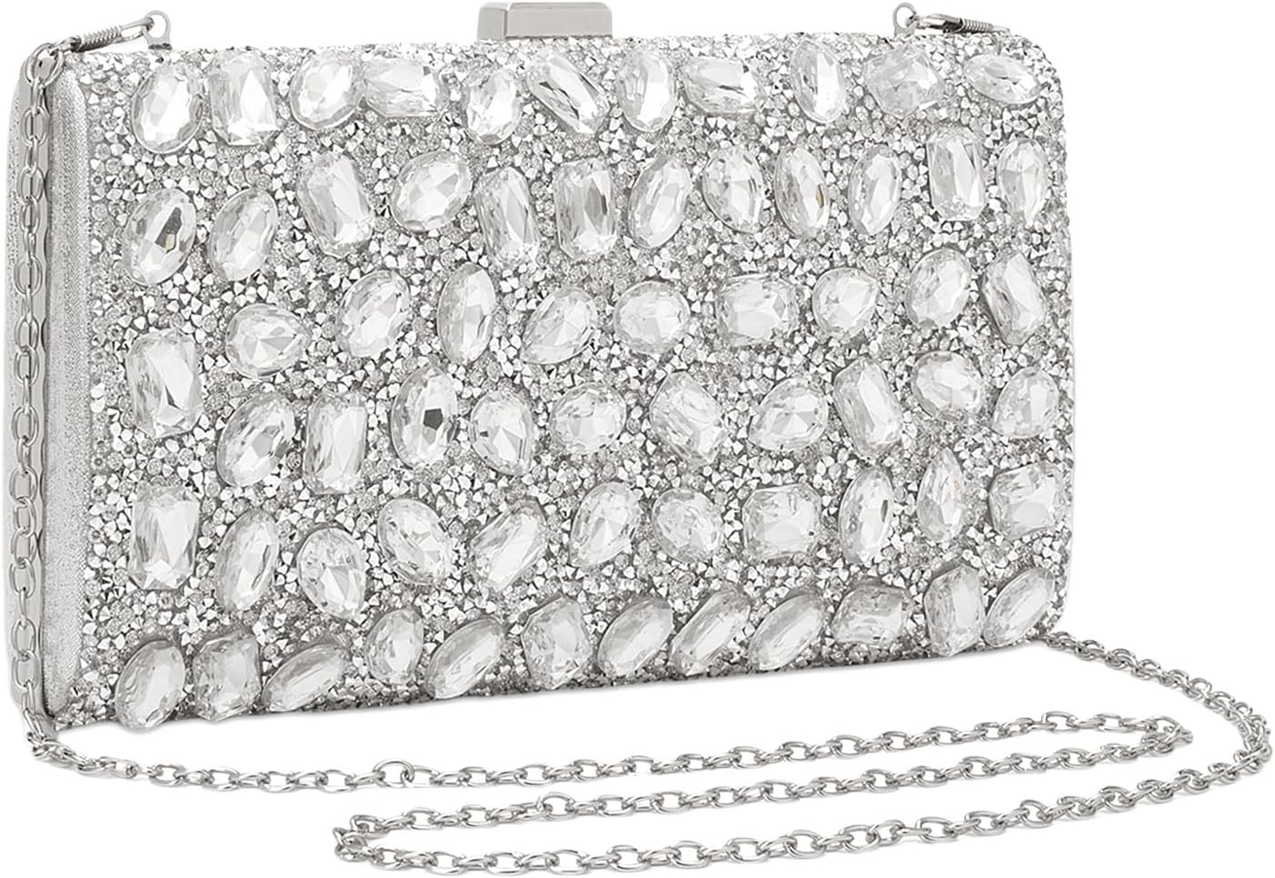 YYW Women Rhinestone Clutch Purse Evening Bag Sparkly Crystal Beaded Handbag for Party - Image 3