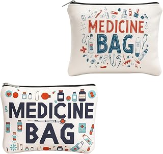 GZRC-YDDK 2Pcs Medicine Pouch for Travel, Travel Toiletry Pouch, First Aid Bag Ideal for Family Trips, Outdoor Camping, Em... Price In India