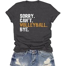 Volleyball Shirts for Women Volleyball Lover T-Shirt Funny Game Day Tee Tops