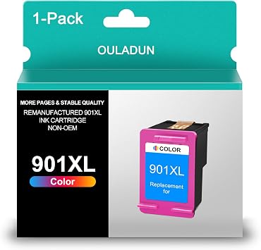 901 Color Ink Cartridges Remanufactured for HP 901XL 901 XL Tri-Color Ink Work for HP Officejet 4500 J4500 J4524 J4540 J4550 J4580 J4624 J4640 J4660 Printer1 Tri-Color