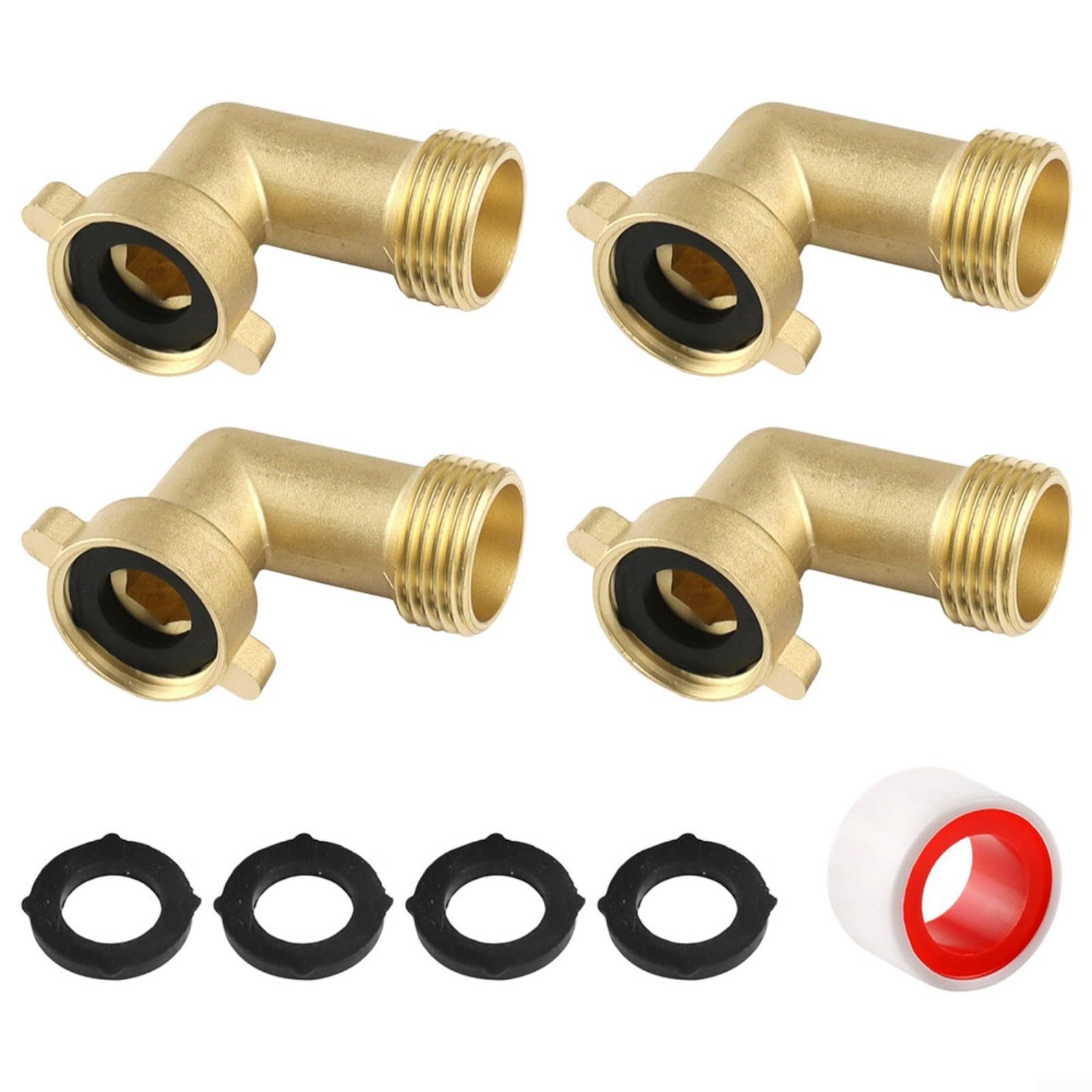 Raccord coudé 90 en laiton massif durable de 1,9 cm pour tuyau d'arrosage