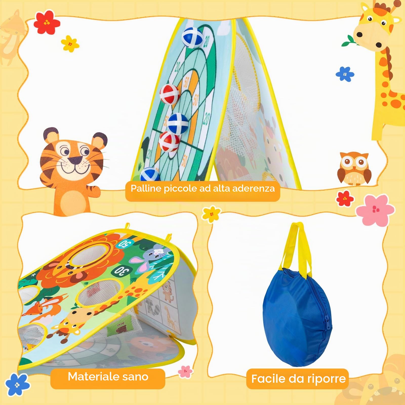 Giochi da Esterno per Bambini 3-6 Anni Gioco di Lancio di Sacchi di Fagioli Feste di Compleanno Bambini e Festa all Aperto Set di Attrezzature da Gioco Carnival Combo Sport e Giochi