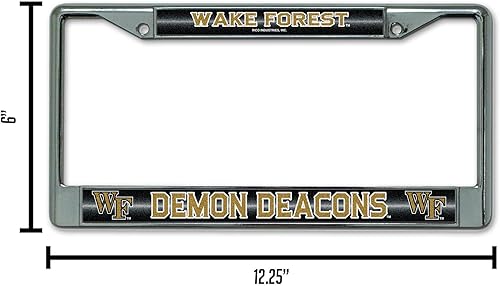 Miniatura 199 de Rico Industries NCAA 12 x 6 pulgadas, accesorio de automóvil cromado plateado brillante para automóvil/camión/SUV