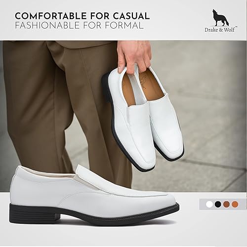 Miniatura 4 de Drake & Wolf Mocasines para hombre - Zapatos de vestir casuales para hombre - Zapatos de vestir antideslizantes para hombre - Zapatos de vestir