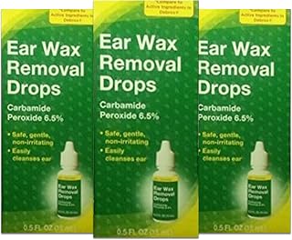 DrSheffields Ear Wax Removal Drops - 6.5% Carbamide Peroxide, Pack of 3, 0.5 fl oz - Safe, Gentle Softener & Remover