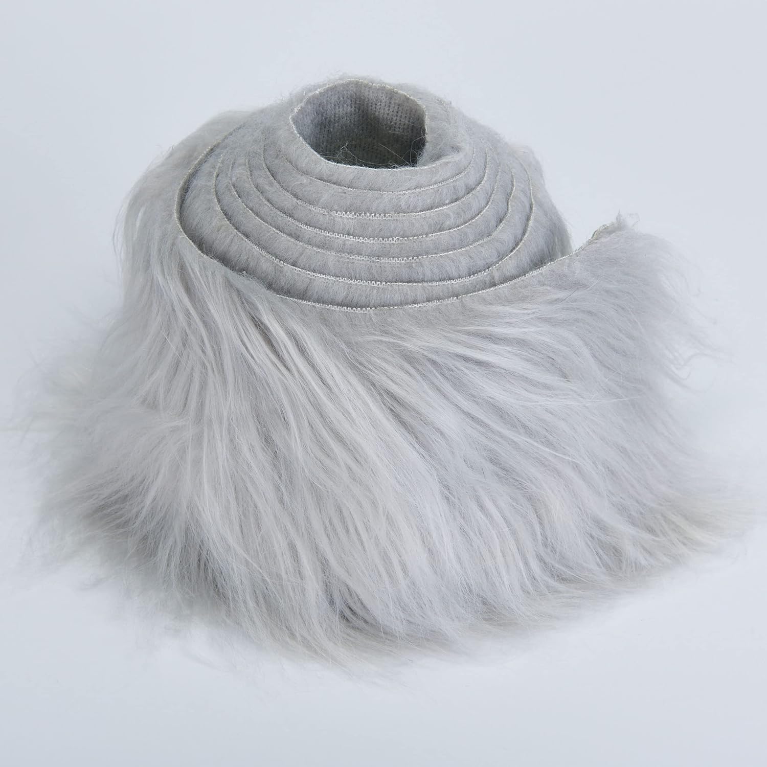 RHZXD Faux Fur Fabric, Fur Fabric, 5x150cm Fluffy Craft Fur, Faux Fabric for Toy, Making Grey Felt Fur, Christmas, DIY Craft Decoration (Grey)