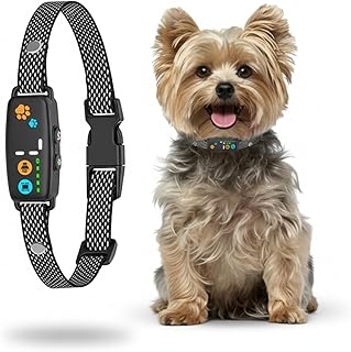 Green Pawz Dog Bark Collar - 3-Mode Ultrasonic Bark Stopper with 7 Adjustable Sensitivities & Optional Shock Mode - Ideal ...