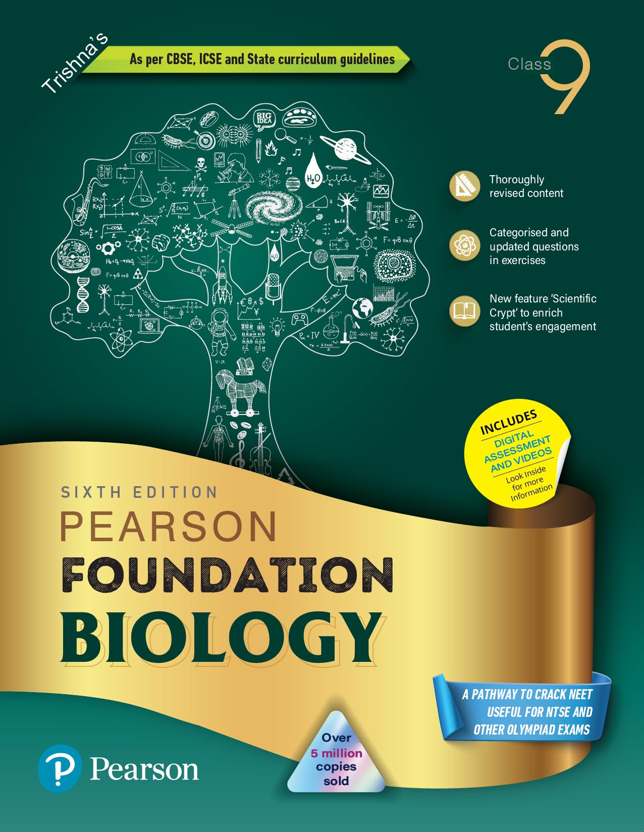 Pearson IIT Foundation'24 Biology Class 9, As Per CBSE, ICSE . For JEE | NEET | NSTE | Olympiad|Free access to elibrary, vidoes & Myinsights Self Preparation - 6th Edition By Pearson (OLD EDITION)