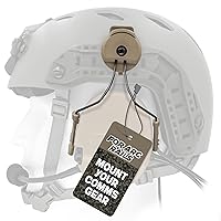 Vista 10 de Adaptador de riel ARC para auriculares tácticos – Compatible con Peltor Comtac II/III, Earmor M31/M32, Sordin – Se ajusta a cascos FAST, MICH, EXFIL