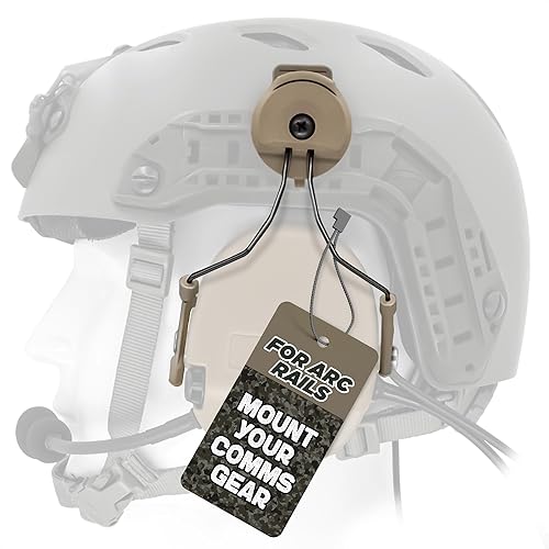 Miniatura 10 de Adaptador de riel ARC para auriculares tácticos – Compatible con Peltor Comtac II/III, Earmor M31/M32, Sordin – Se adapta a cascos FAST, MICH, EXFIL