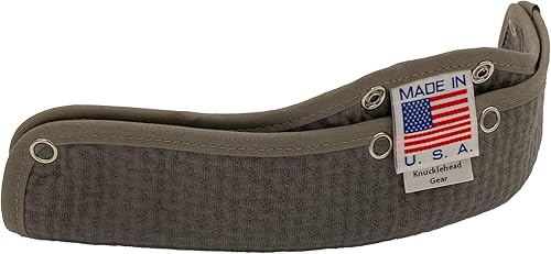 Knucklehead - Banda para el sudor, tela de gofre de algodón para absorción y reutilizable, fabricada en Estados Unidos (gris carbón) (1)