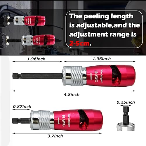 Miniatura 7 de Pelacables para taladro, herramienta profesional para taladro, tornado de tuerca de alambre para taladro, herramienta de pelado y torsión de cables