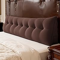 Vista 9 de WOWMAX Cabecero de Cama Multifuncional con Almohada Tapizada Doble, Cabecero para Dormitorio Individual XL, Portátil para Dormitorio Universitario