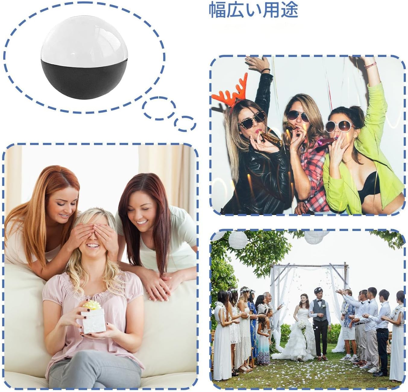 ビデオ クリスタル ボール | 6.9cm メモリ ビデオ ボール - デジタル 光る ディスプレイ オーブ | 記念日、誕生日、結