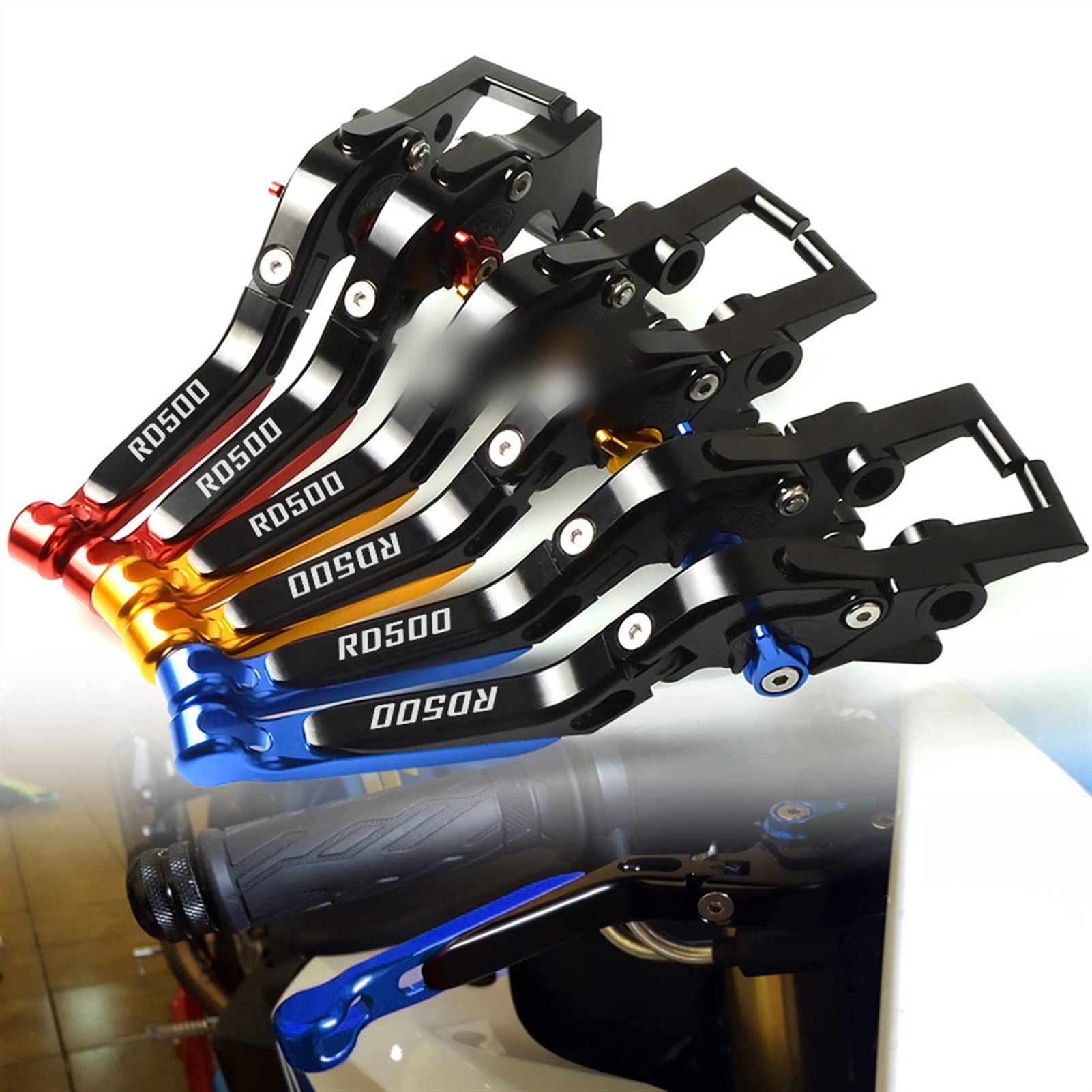 Paire De Leviers Longs CNC Noir Pour Yamaha RDLC 500 - Sans Marque, Neufs Sous Blister