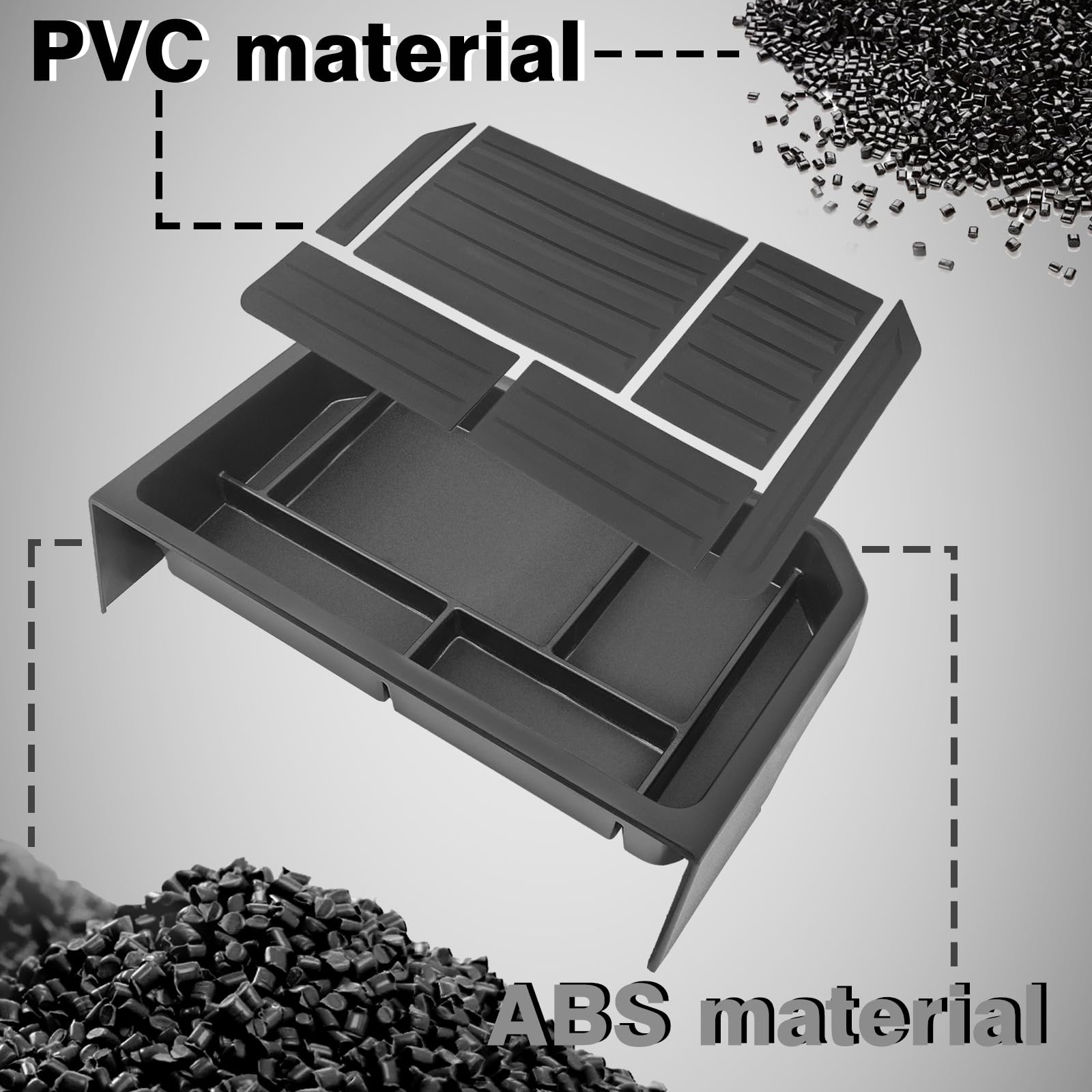 BestEvMod Center Console Screen Dash Organizer Compatible with Tesla Cybertruck 2025 2024 Pickup Dashboard Organizer Back Storage Box Tray Custom fit (Screen Back Tray - ABS)