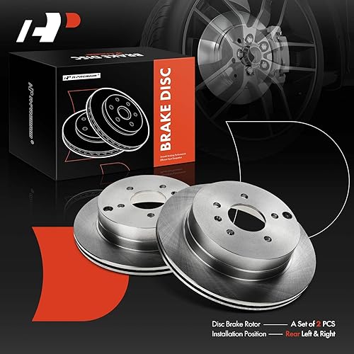 Miniatura 7 de A-Premium Rotores de freno de disco ventilados traseros de 13.58 pulgadas (13.583 in) compatibles con modelos seleccionados Chevy, Pontiac, Saturn y