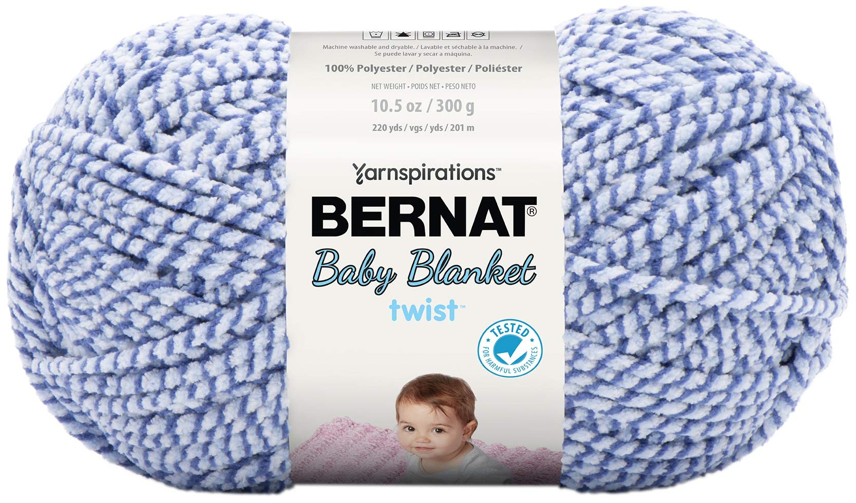 Amazon.com: Bernat Big Ball Baby Blanket Twist Yarn, 10.5 oz, Blue