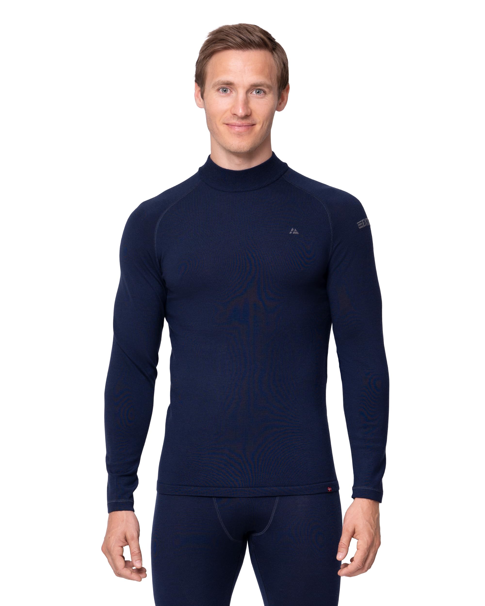 DANISH ENDURANCE Maglia Termica Uomo in Lana Merino per Freddo Estremo, Manica Lunga, Intimo Termico per Sci, Trekking, Escursionismo