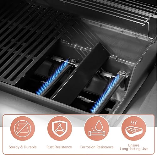 Miniatura 10 de 7636 Barras aromatizantes para Weber Spirit 300 II 300 y GS4 Spirit II 300 Series, Spirit E310 E320 E330 S310 S320 S330 con perilla de control