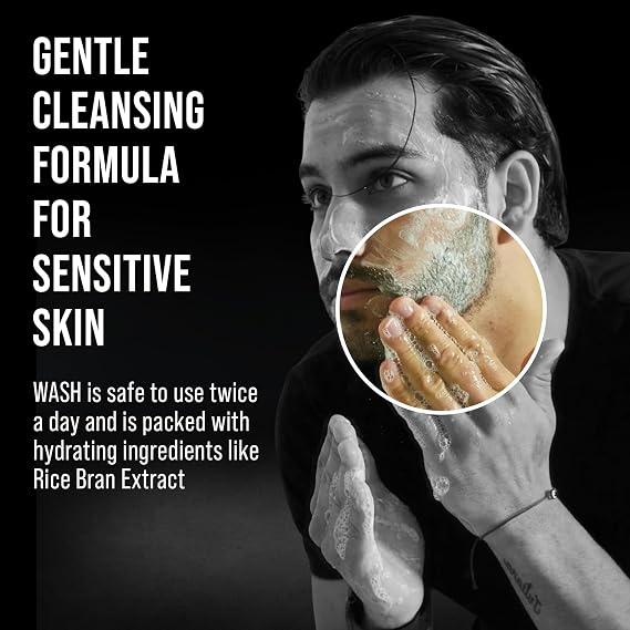 ABERA Nolan Daily Facial Cleanser for Men, Niacinamide + Zincsebum + Soy & Rice Bran Extract, Oil Control & Pore Purifying Face Wash, Refreshing Gentle Cleanser, 3.53 oz Parent (B. 2 Pack + Gift)