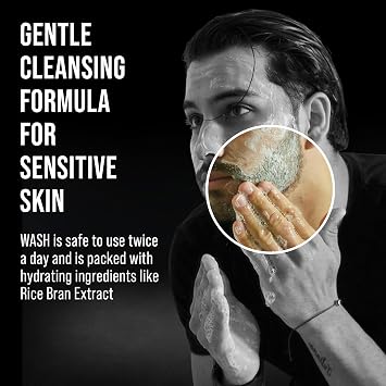 ABERA Nolan Daily Facial Cleanser for Men, Niacinamide + Zincsebum + Soy & Rice Bran Extract, Oil Control & Pore Purifying Face Wash, Refreshing Gentle Cleanser, 3.53 oz Parent (B. 2 Pack + Gift)