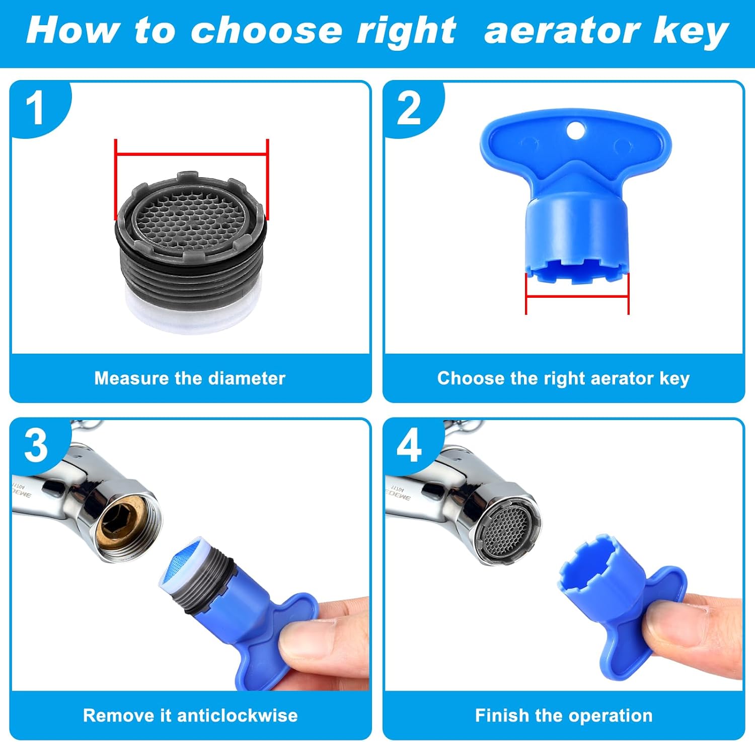 28 pcs Faucet Aerators with 5 Pcs Faucet Aerator Key Aerators Replacement Inserts for Sink M16.5 18.5 21.5 24 mm for Bathroom or Kitchen