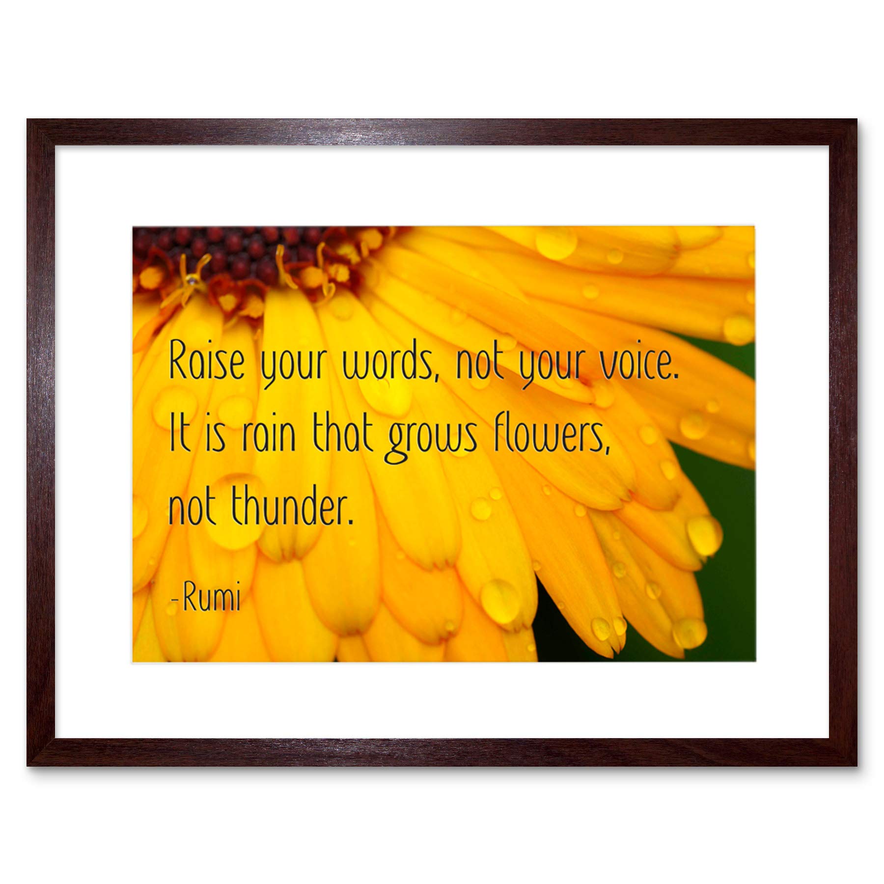 Wee Blue Coo Quote Typography Words Voice Thunder Rumi Framed Wall Art Print