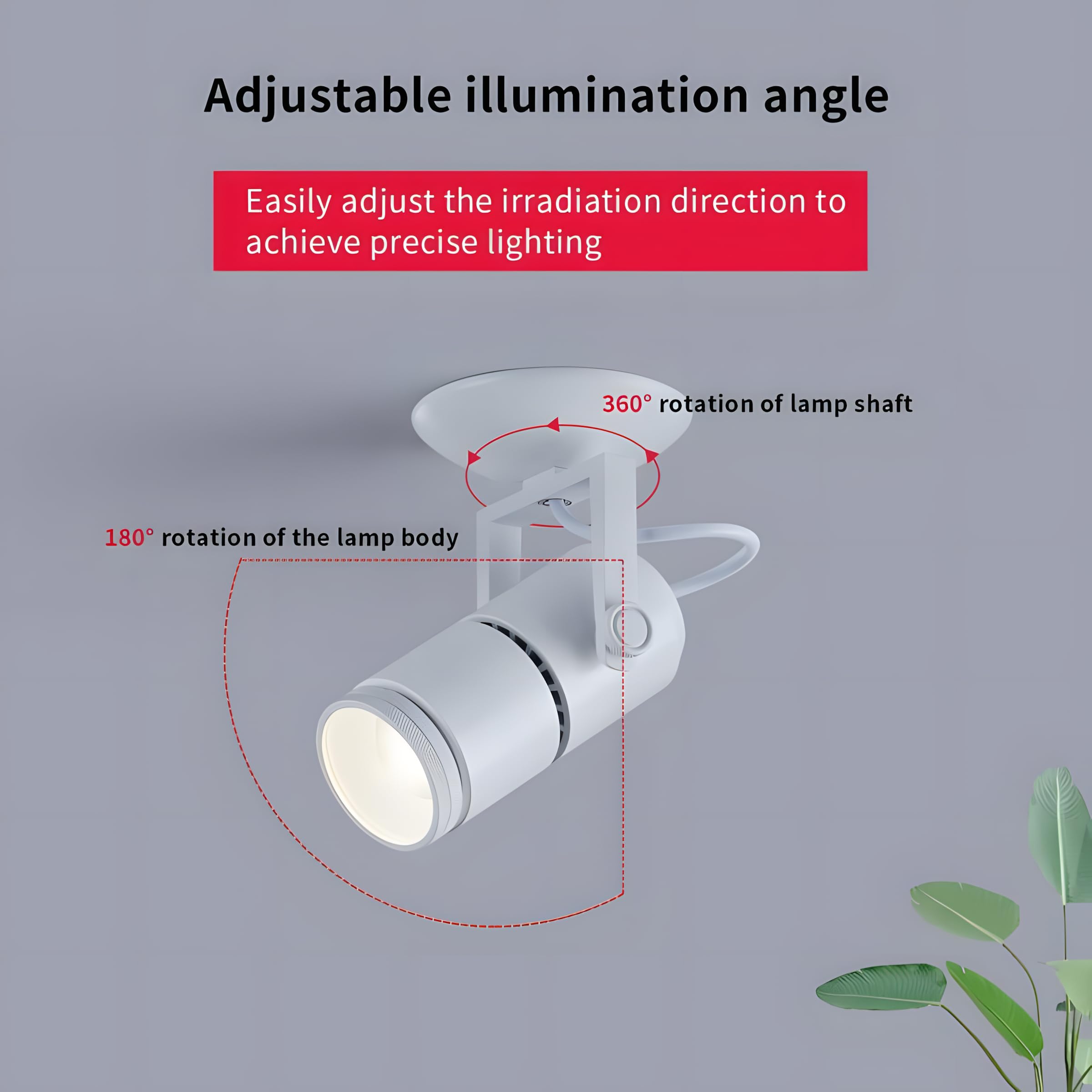 Luci da parete e da soffitto LED COB "ESCOP" Orientabile con angolo di illuminazione regolabile 12W