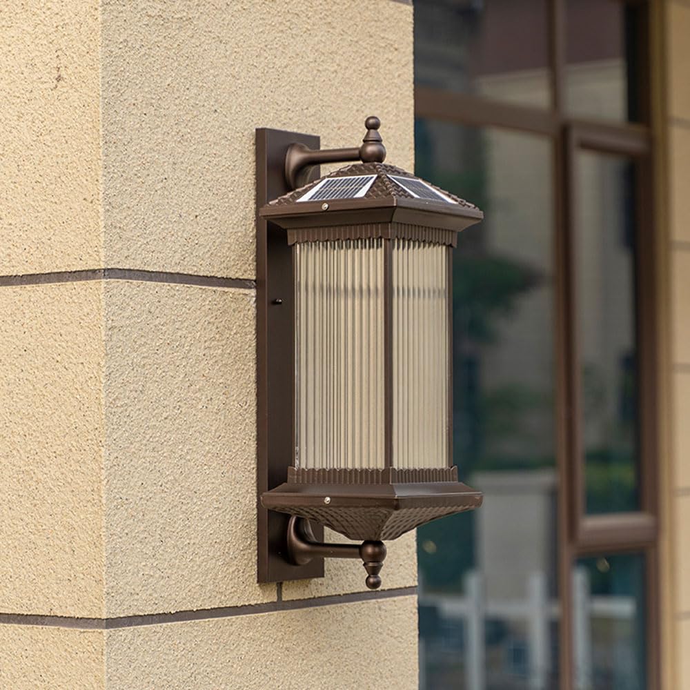 Applique murale solaire de grande taille, étanche IP65, lampes solaires d'extérieur pour patio, jardin et terrasse, design double usage
