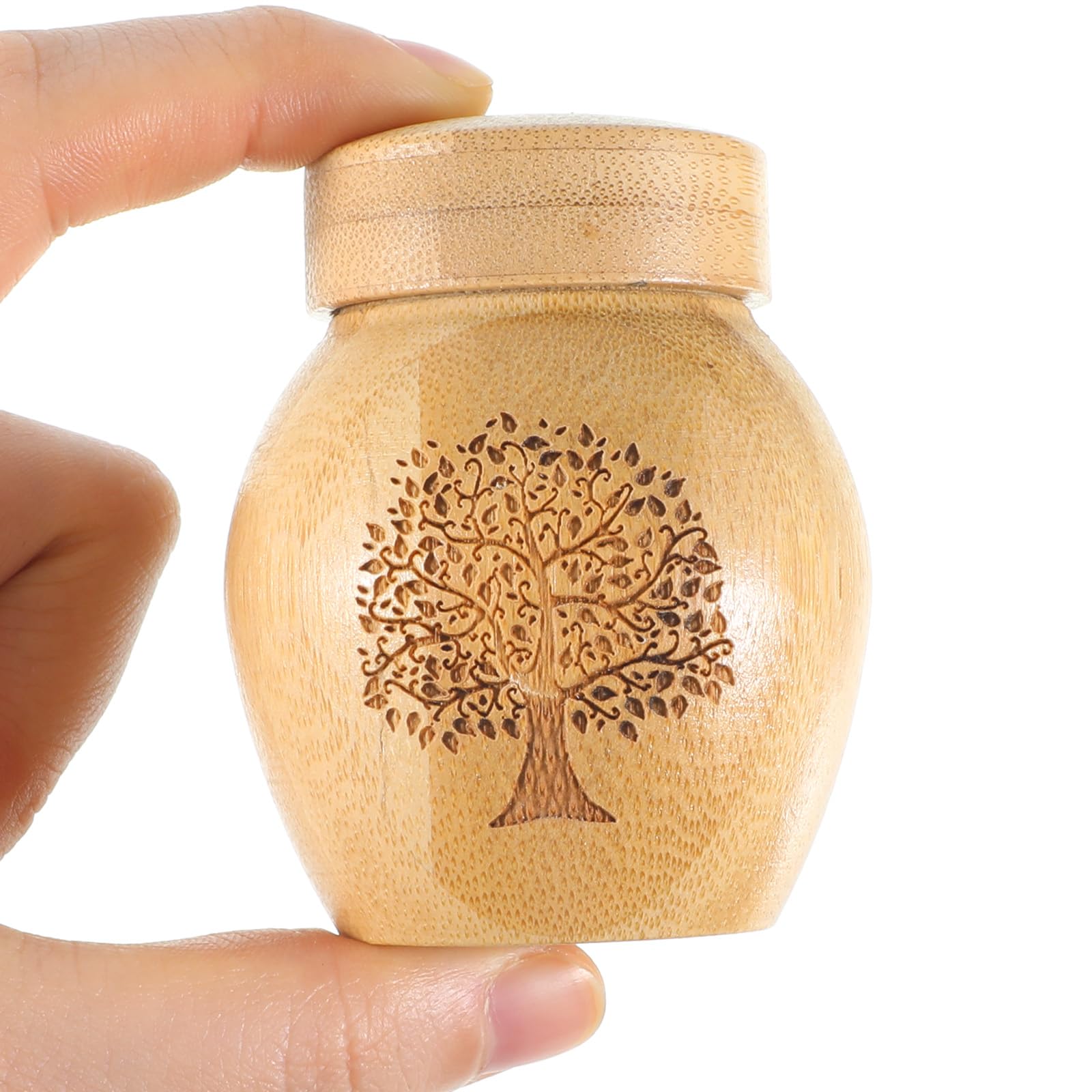 Small Urns for Human Ashes Keepsake with Tree of Life Pattern Small Cremation Urns for Ashes Adult Male Female Cremation Pet Urn Bamboo Mini Scattering Tubes for Human or Pet Ash 3.94''x1.97''