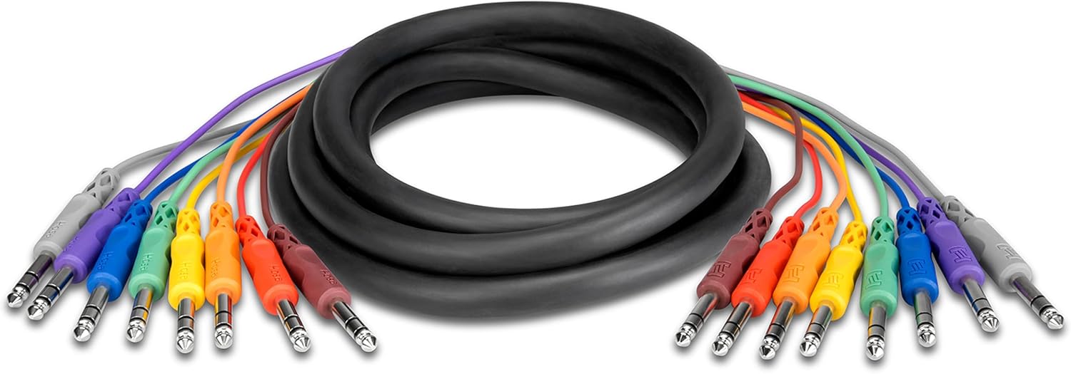 Hosa CSS-801 8-Channel 1/4-inch TRS Male Snake - 3.3 Foot