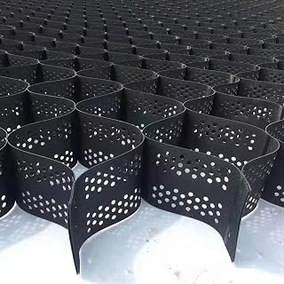 4inch Ground Grid Paver for Pea Gravel Walkway/Light Duty Traffic Areas, Slope Grid Erosion Control for Grass, Driveway Cement Mud Stabilizer (Color : High 4"/10CM, Size : 5x8m/16x26ft)