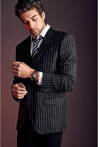 Miniatura 5 de Citizen Eco-Drive Marvel Tony Stark 63 Reloj plateado iones negro con correa de piel negra, 3 manecillas, luminoso, 1.693 in (modelo AW2075-05W)