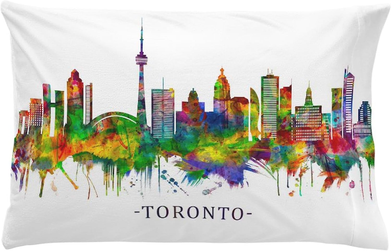 CafePress Toronto Canada Skyline Pillow Case Standard Size Pillowcase, Lumbar Pillow Cover Microfiber