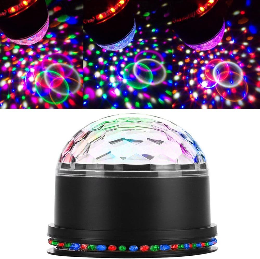 Strobe Lights Disco Lights Sound Activated DJ Lighting for Home Room Dancing Show Birthday Xmas Parties Karaoke Pub - 6 Colors