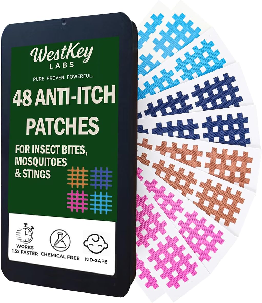 Magic Bug Bite Relief Patches – Instant Itch Relief for Mosquito & Bug Bites – Chemical-Free, Waterproof, Skin-Safe Stickers for Kids & Adults – Drug-Free, Long-Lasting Protection